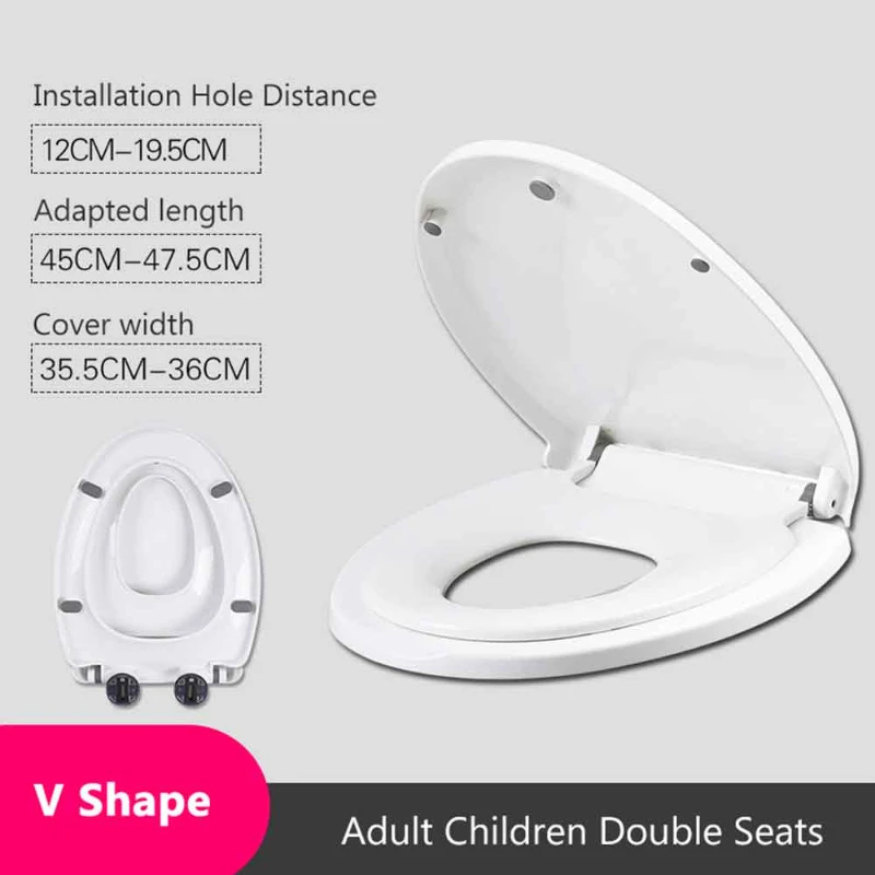 Double-layer Children\'s Toilet Training Toilet Seat Child Potty Training Cover Anti-fall Toilet Cover Slow-closing Travel Potty