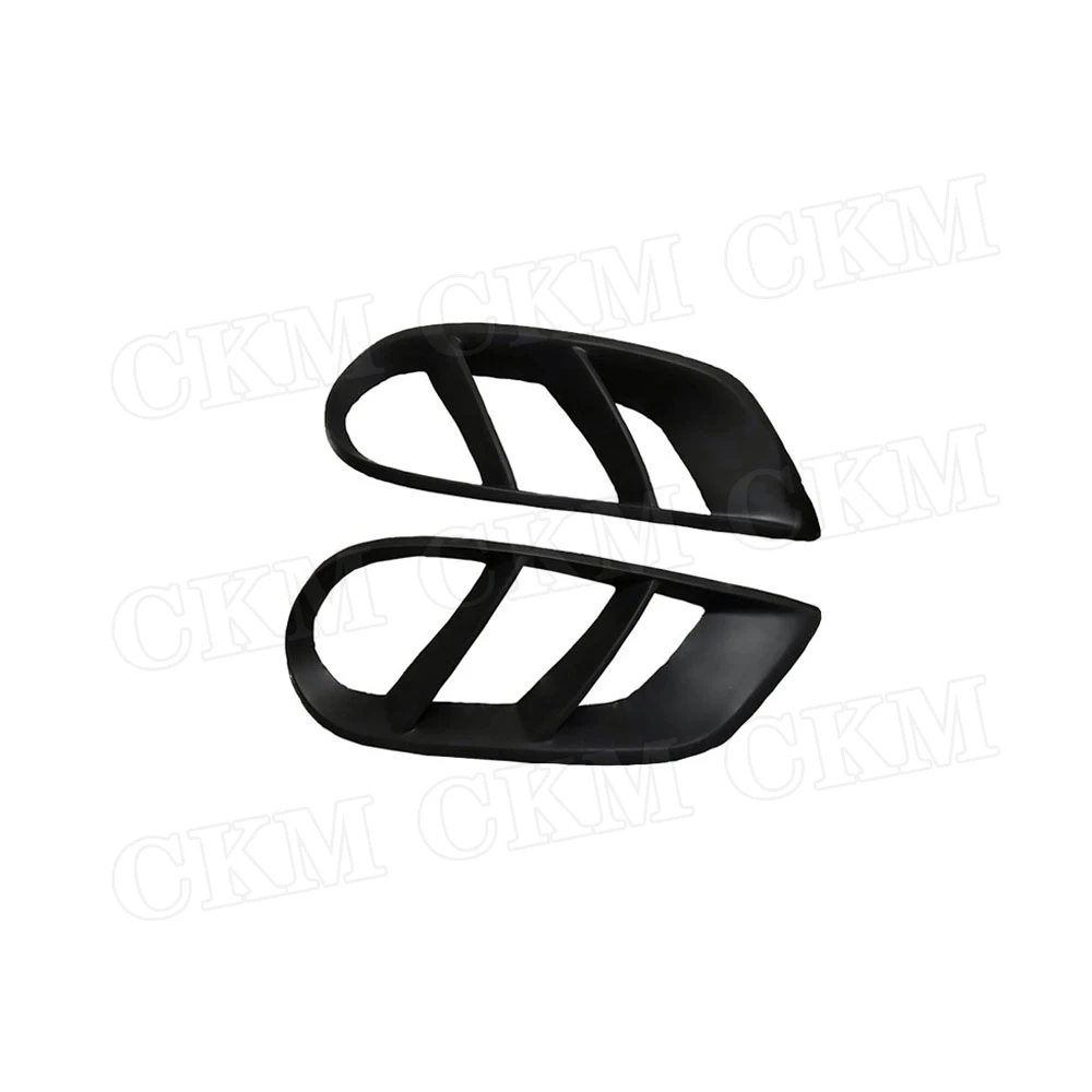 Front Bumper Air Vent Outlet Cover Trim For Benz W205 C63 C180 C200 Sport 2015-2018 Carbon Fiber Fog Lamp Mesh Grill Frame