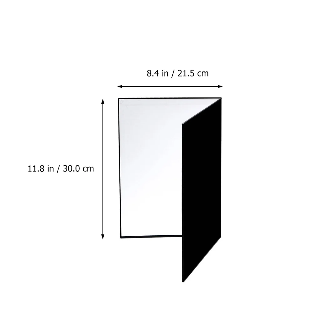 قطعتان من عاكس التصوير الفوتوغرافي خفيف الوزن وقابل للطي مقاس A4 ثلاثة في واحد من الورق المقوى للاستوديو والاستخدام الخارجي #4