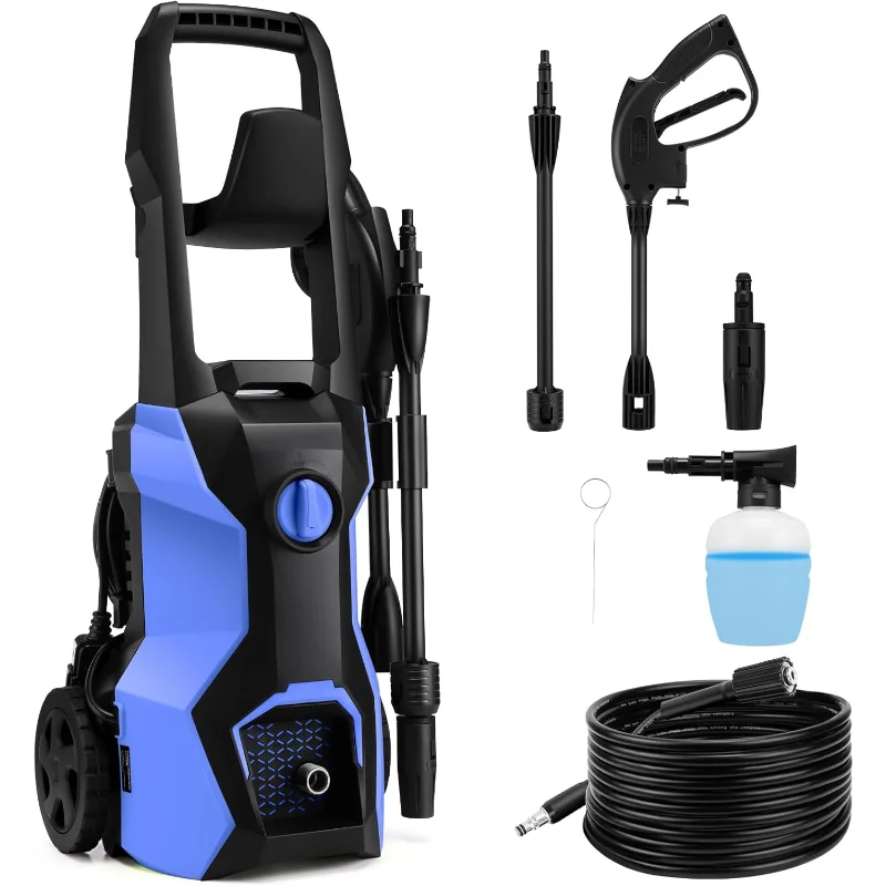 

Homdox Electric Pressure Washer 1.8 Max GPM 1700W Power Washer with 35FT Power Cord, 20FT Hose, Soap Tank, High Pressure