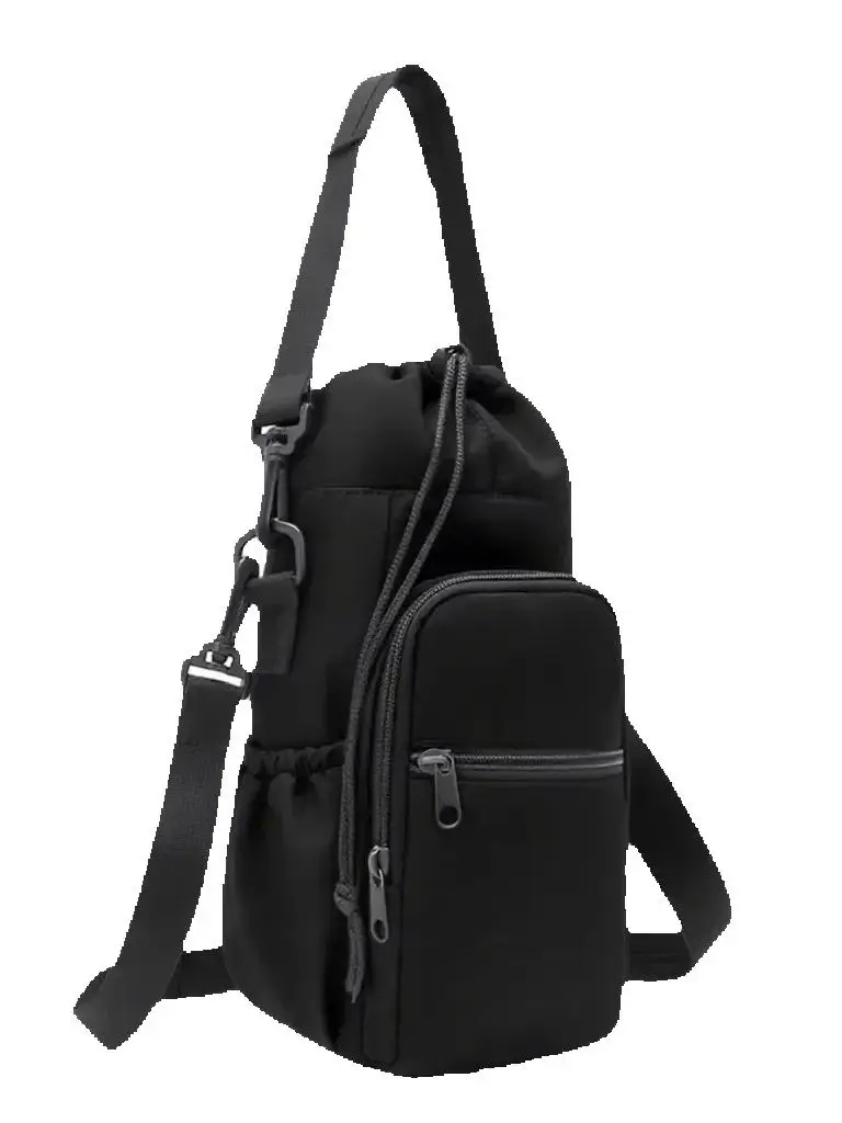 Tragbare Wasserflaschentasche mit verstellbarem Riemen, Thermobecher, isolierte Schutzhülle, Handytasche, Outdoor-Sport-Reisetasche