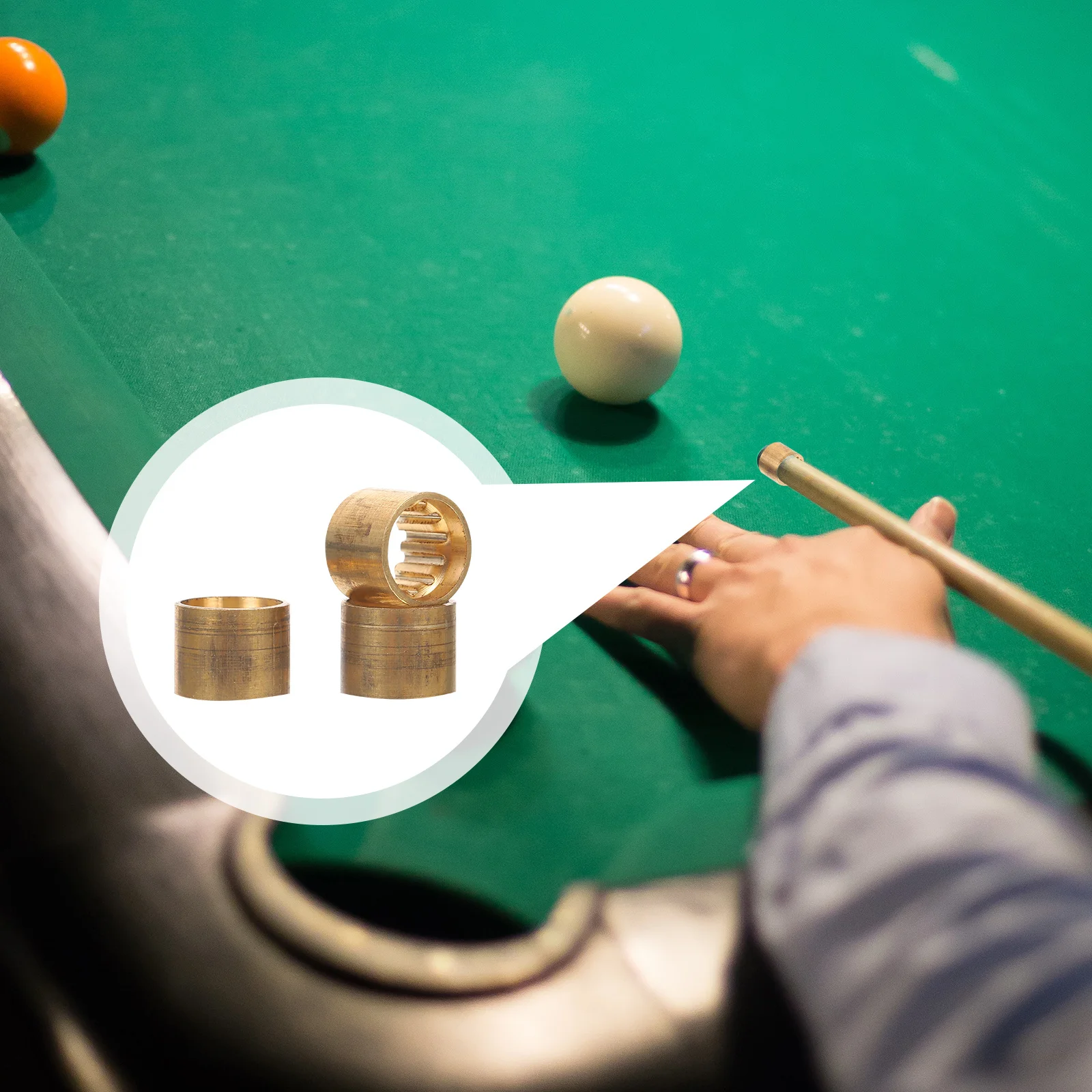 

20Pcs Pool Cue Ferrules Billiard Copper Tips Snooker Parts Professional Technology Long Time Use Fun Party Pool Cue Tips