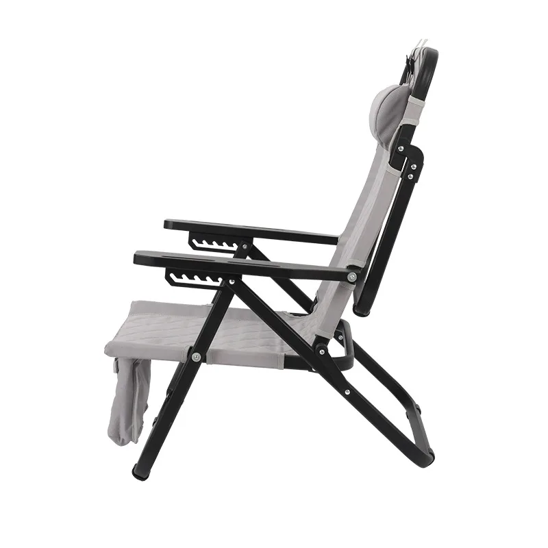 Armrest outdoor lounge chair, folding chair, convenient camping table and chair beach