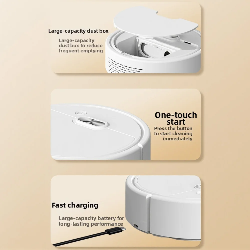 Home Cleaning 3 In 1 Robot Vacuum Multi-function Cleaning Robot Robot Vacuum 16*16*5cm Auto Spot Edge Cleaning