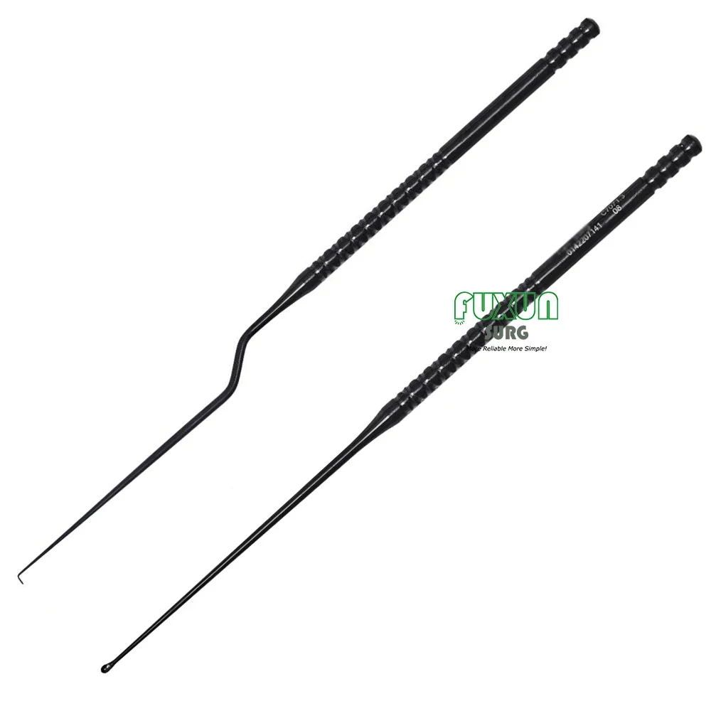 

ENT Otology Operating Otoscopy Instruments Micro Ear Periosteum Hook Elevator Curette Knife Probe with PVD Black Gold Coating