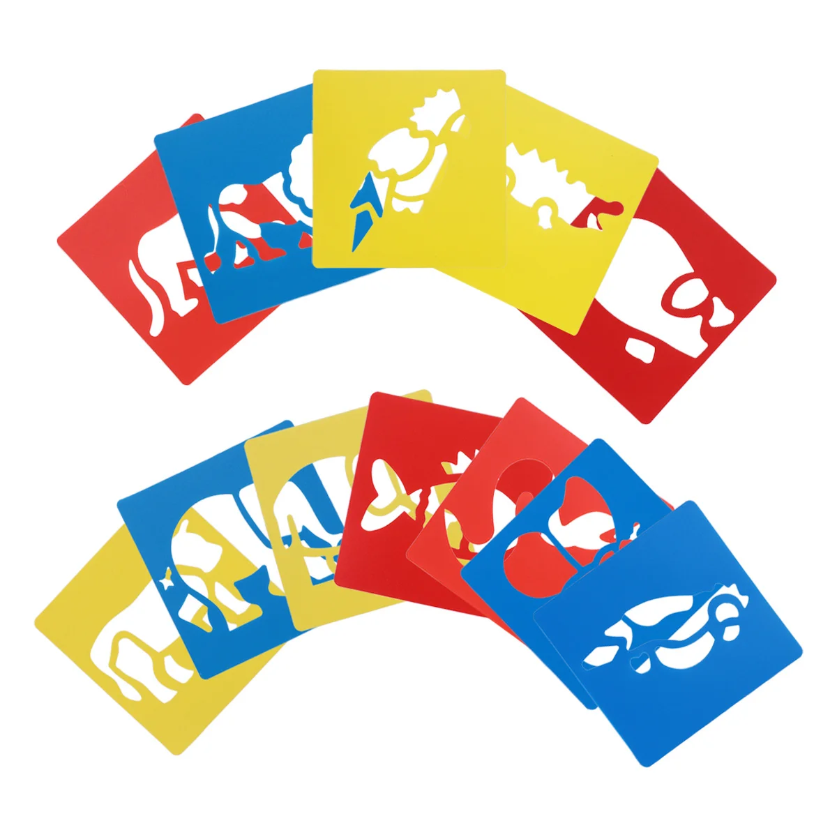 12 個の漫画の絵画テンプレート子供の描画補助ステンシルクリエイティブアートクラフトツール漫画の描画テンプレート