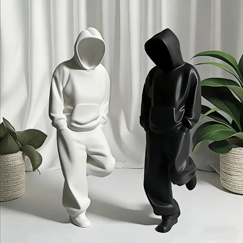 1 PCS 3D Relief Faceless Thinker Sculpture Statue,Desktop & Hallway Decor,Centerpieces,Party Supplies Decorations for Collectors