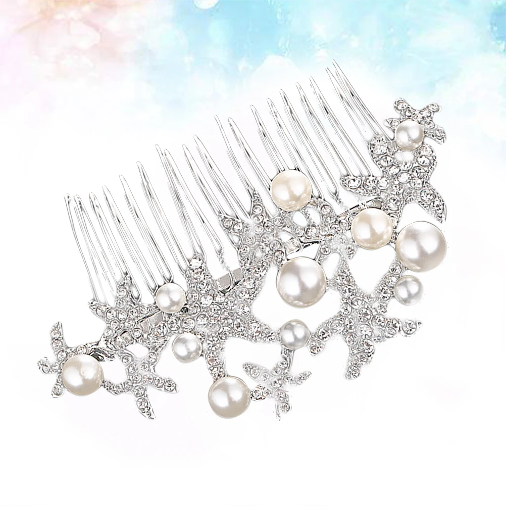 

Alloy Diamond-inlaid Hair Comb Rhinestone Bridal Wedding Crystal for Women Party Prom Anniversary Decoration Accessory