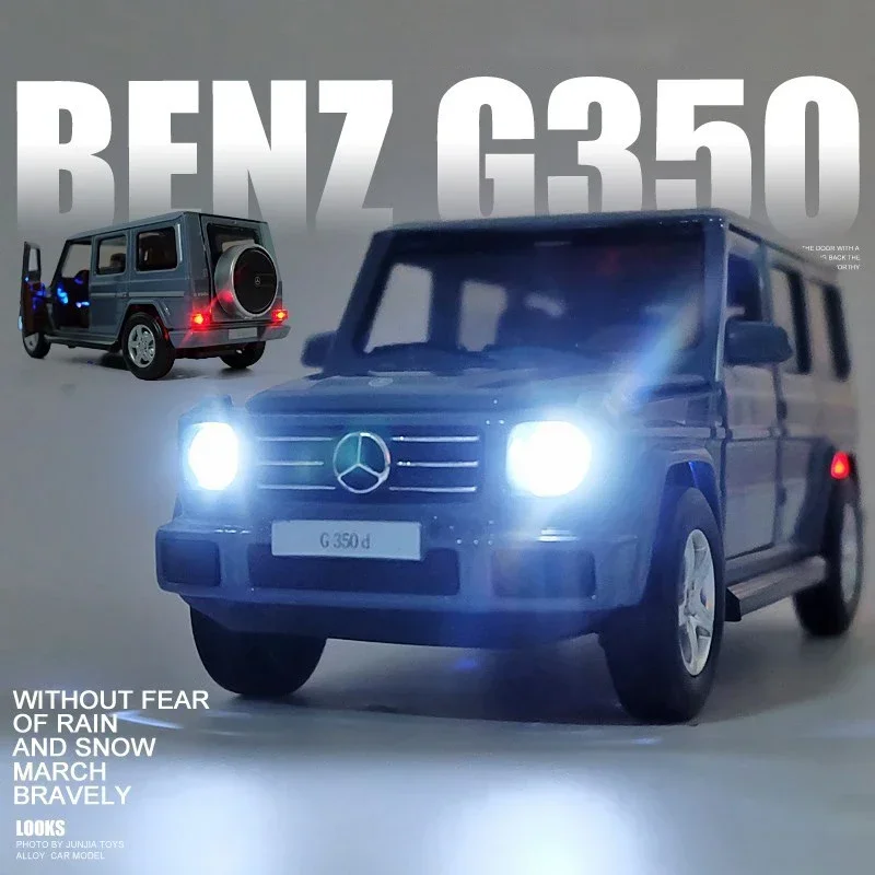 Modelo de coche de aleación mercedes-benz G350 G350D 1:32, colección de regalo con luz de sonido extraíble, modelo de juguete fundido a presión
