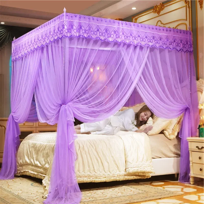 

Floor-to-ceiling Mosquito Net - Insecticide Treated Netting With Three-door Design for Summer Anti-mosquito Home Bed Window Hat