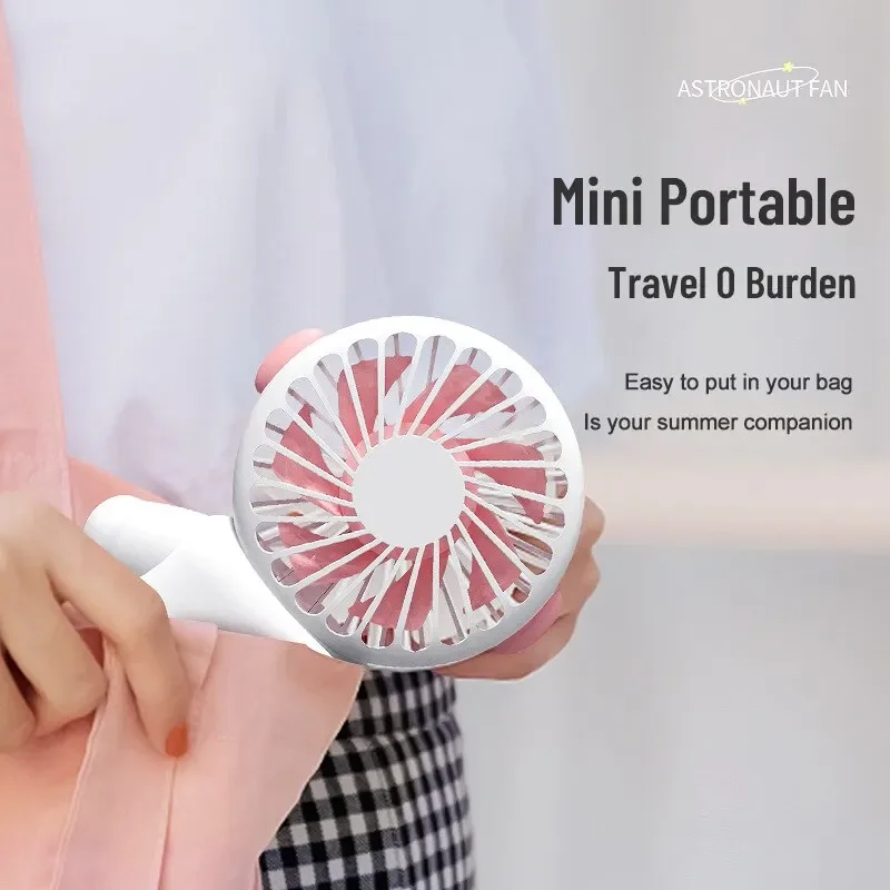 Portable Fan Mini USB Charging Small Fan Portable Pink Blue Astronaut Mini Fan With Charger Summer Gift