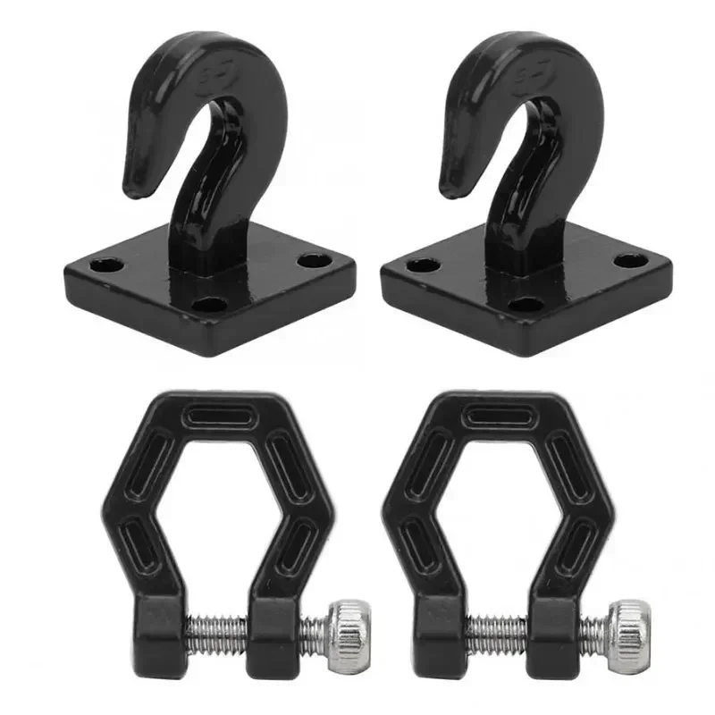 Amortecedor de metal d-ring vermelho reboque corrente gancho manilhas 2 peças para 1/10 rc rastreador carro TRX-4 axial scx10 90046 d90 cc01 d110