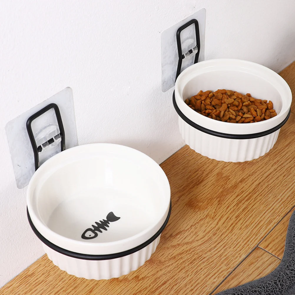 

Wall Mounted Feeder Rack Strong Iron Structure Non Slip Pet Bowl Holder Ideal for Cats and Small Dogs Elevated Feeding Stand