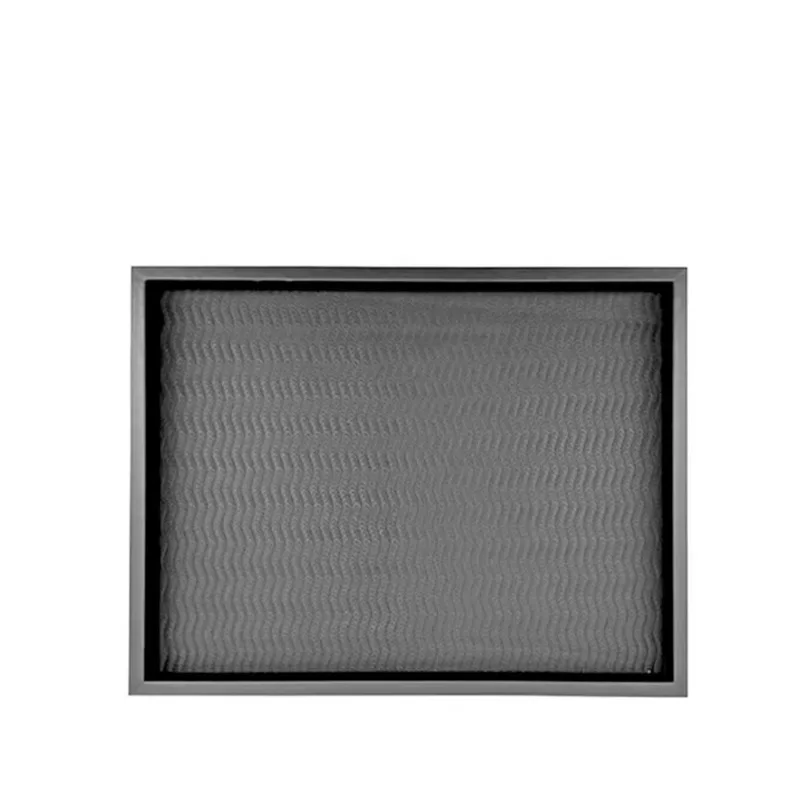 Modern Creative Wavy Texture Leather Tray, Rectangular Decorative Storage Organizer for Living Room Coffee Table Decor Ornament
