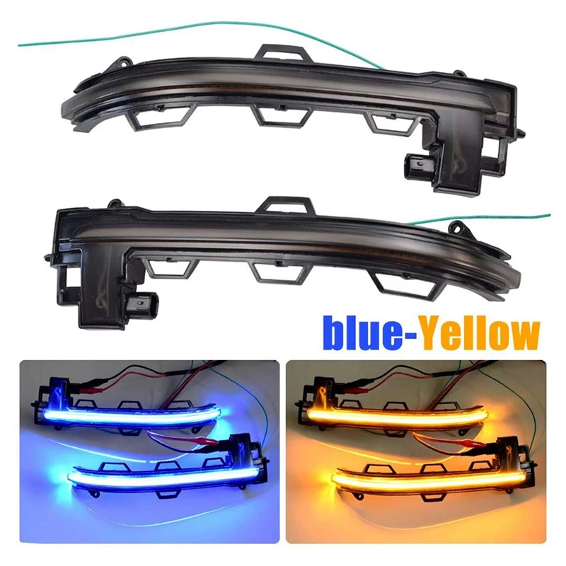 Dynamic Turn Signal Light Side Wing Mirror Indicator Rearview Mirror Lamp For-BMW X3 X4 X5 X6 X7 G01 G02 2018-2020 Blue