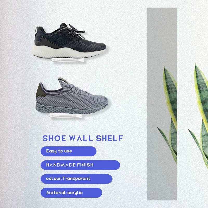 Floating Shoe Display Stand - 6 Shoe Shelf For Wall - Sneaker Levitation Display Shoe Wall Shelf