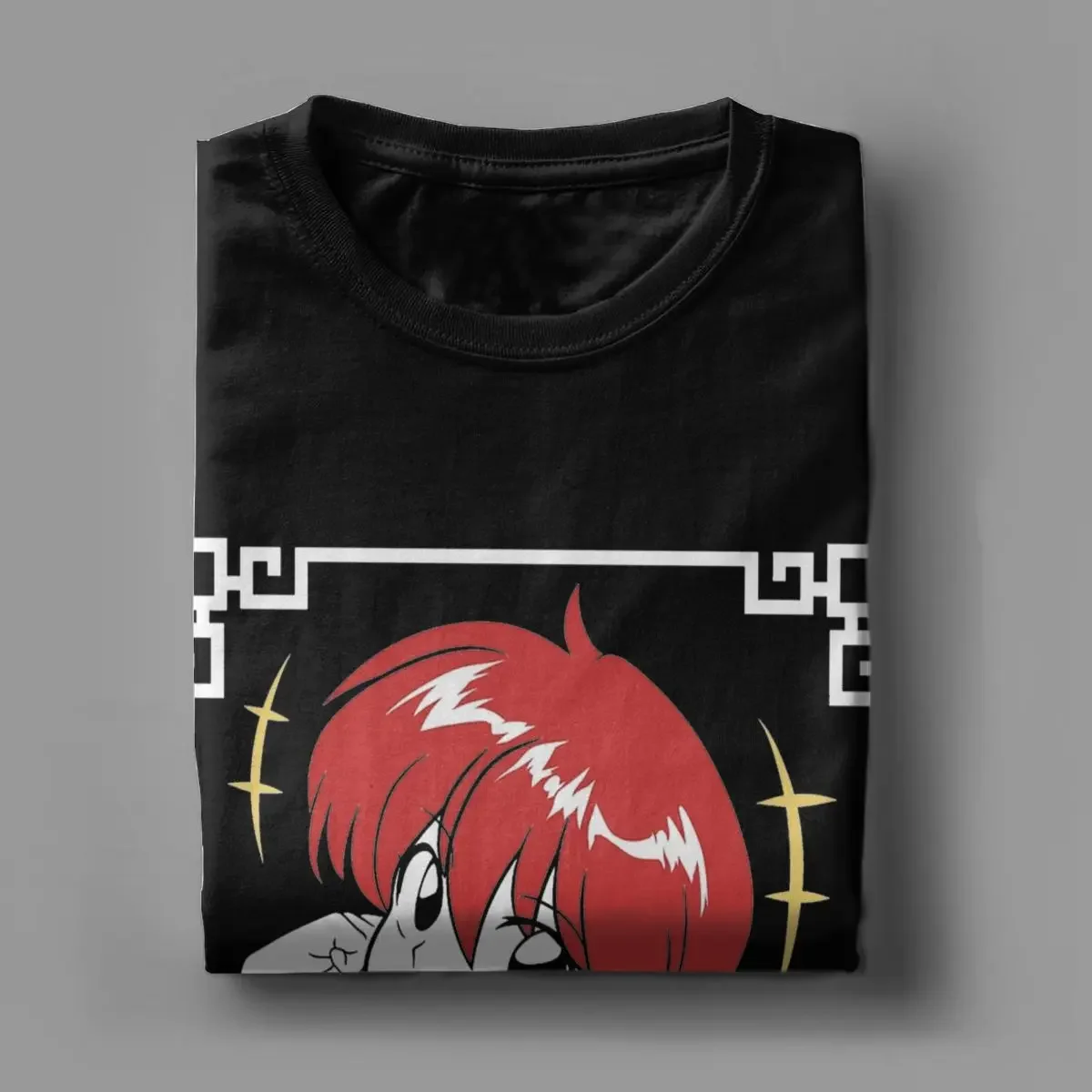 Men Ranma 1/2 Anime T Shirts 100% Cotton Tops Novelty Short Sleeve Crew Neck Tee Shirt Original T-Shirt image 5