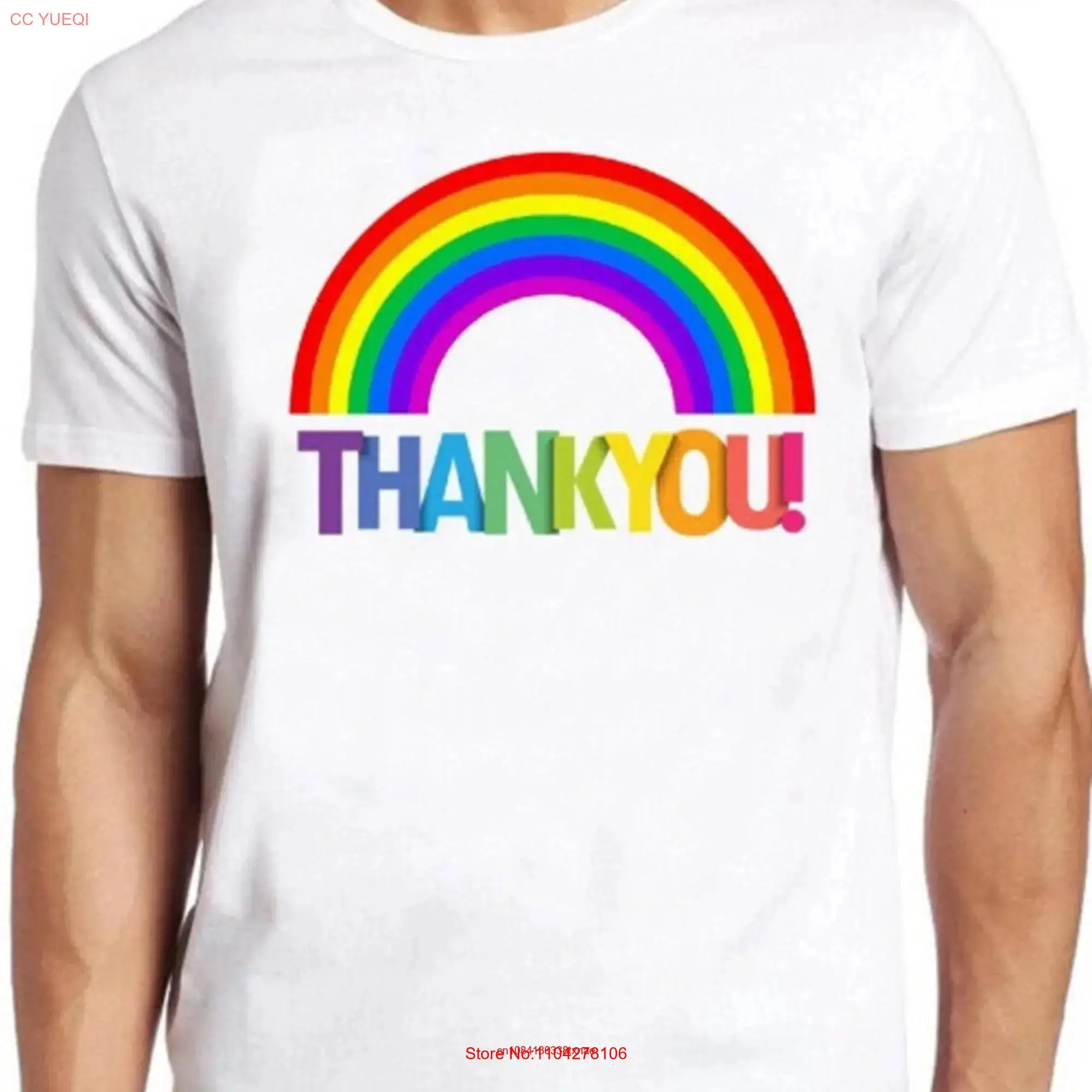 Thank You Rainbow 338 T Shirt long or short sleeves