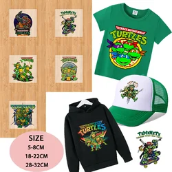 Teenage Mutant Ninja Turtles Iron on Patches Clothes Diy Heat Transfer Sticker Transfer-Fusible Applique Clothing Patterns Gifts