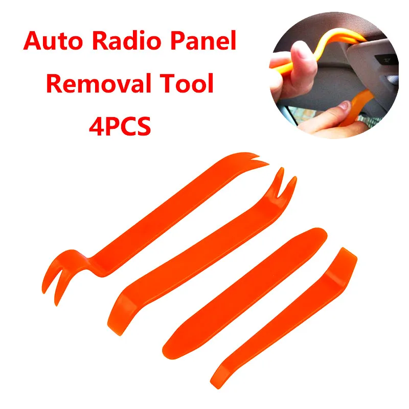 4pcs/set Plastic Car Radio Audio Door Clip Panel Trim Dash Audio Removal Pry Tool Removal Installer Pry Kit Repair Tool