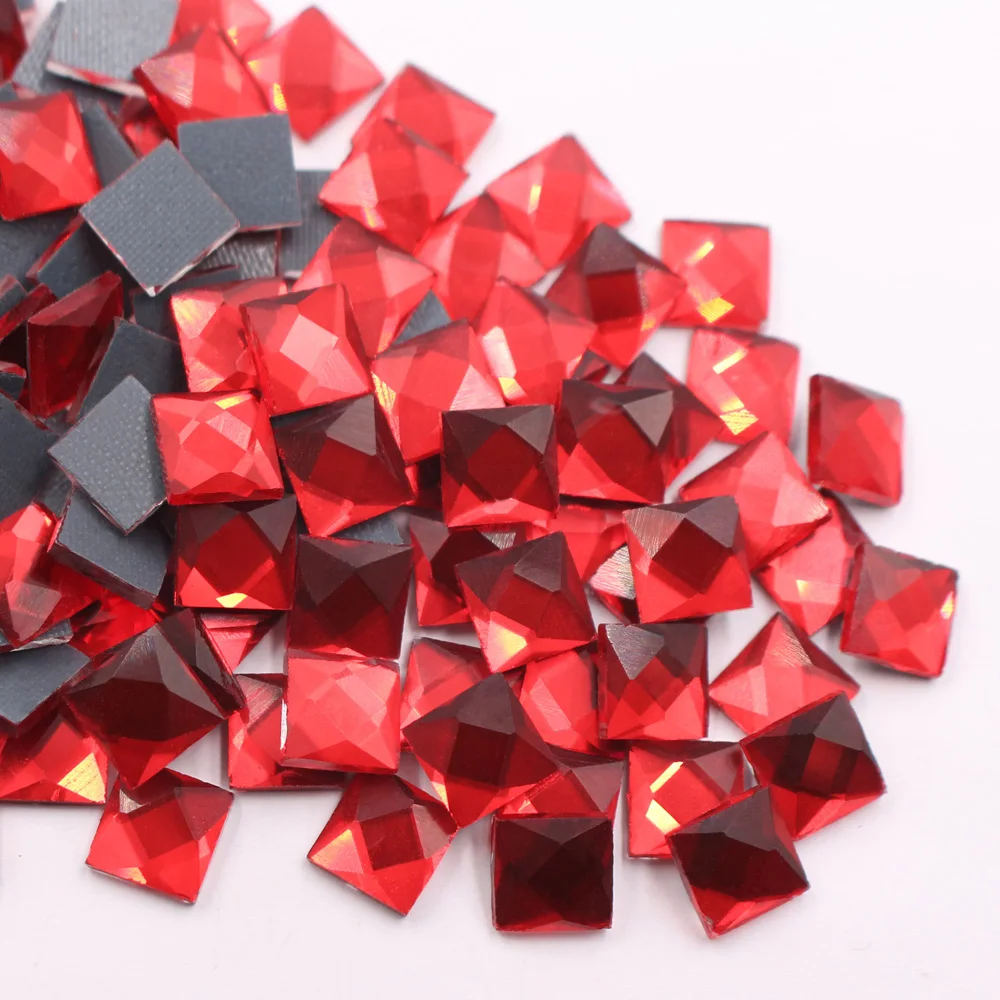 

4-10mm Multi Color Square Shape Hotfix Glass Rhinestones DMC Hot fix Crystal Stones for DIY Clothes Creative Design