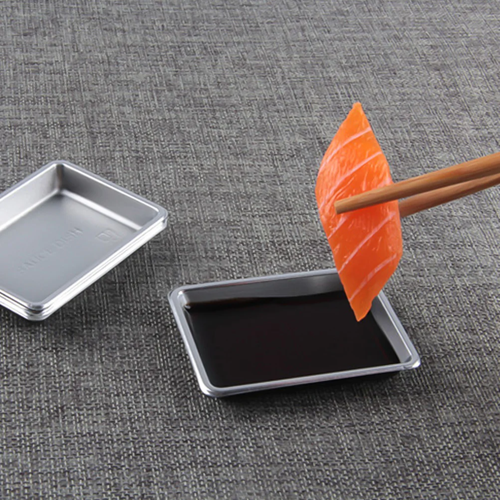 150 قطعة أطباق الصلصة السميكة تصميم مربع حاويات توابل الصويا القابل للتصرف 2 1 جرام أطباق غمس بلاستيكية شديدة التحمل لفندق الأسرة #2