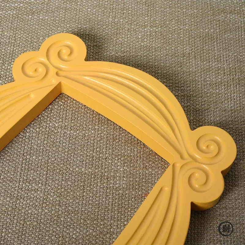 Funny Yellow Door Photo Frame – Handmade Cartoon Wall Decor, Cosplay Prop, Hanging Display for Room