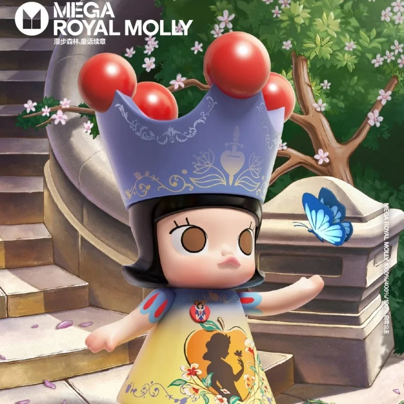 Echte Popmart Mega Royal Molly 400% Sneeuwwitje Stijlvolle Decoratie Verjaardagscadeaus Voor Meisjes Modieus Cadeau Mysterieus