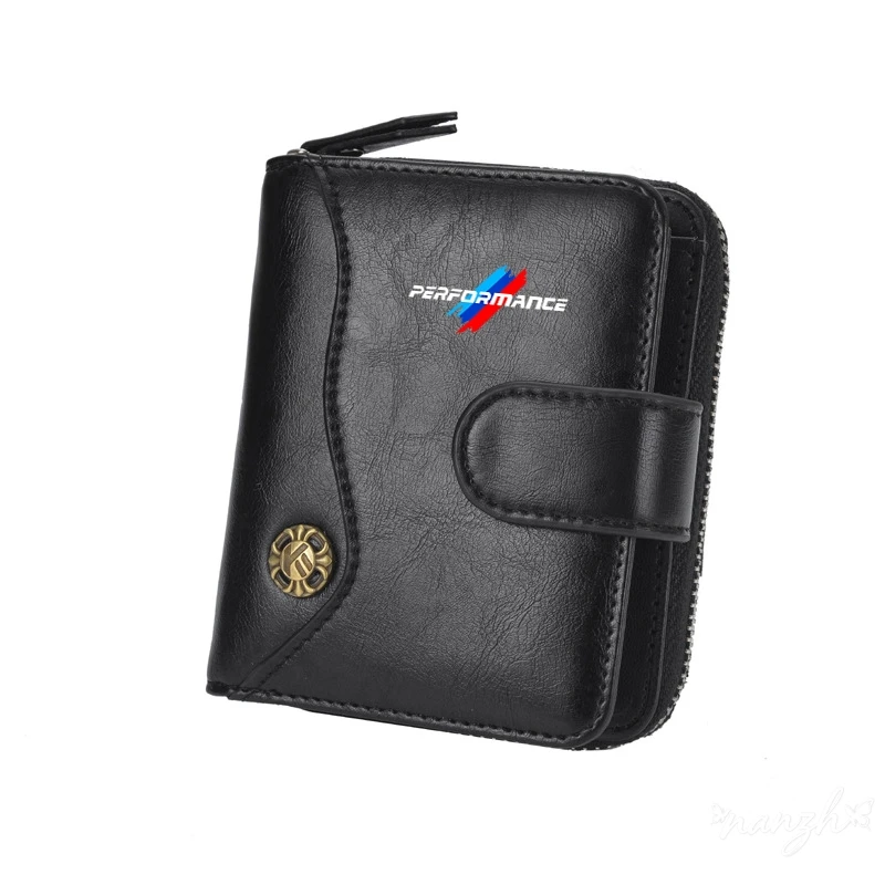 Vintage Tower Buckle Wallet Wallet Bank Card Coin Purse For BMW Performance M5 F25 F26 F15 F16 E90 E91 E92 E60 E84 F13 Key Bag