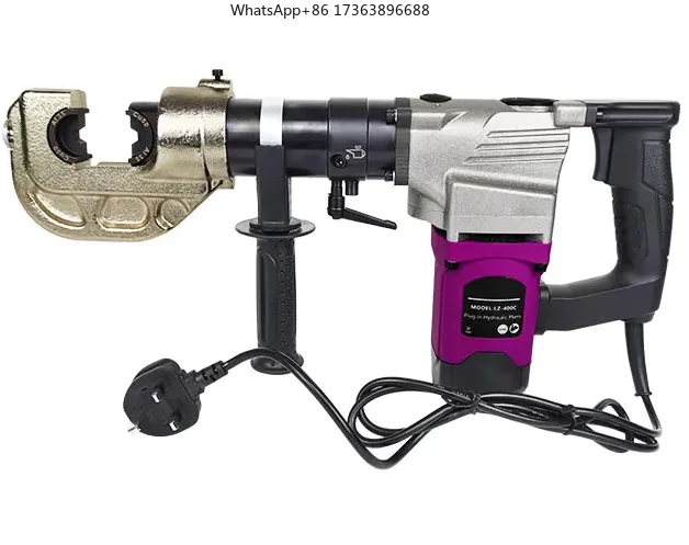 LZ-400C Hydraulic Electric Cable Lug Crimping Tool Pliers 400mm2 Crimper with Reliable Motor 220v Power System