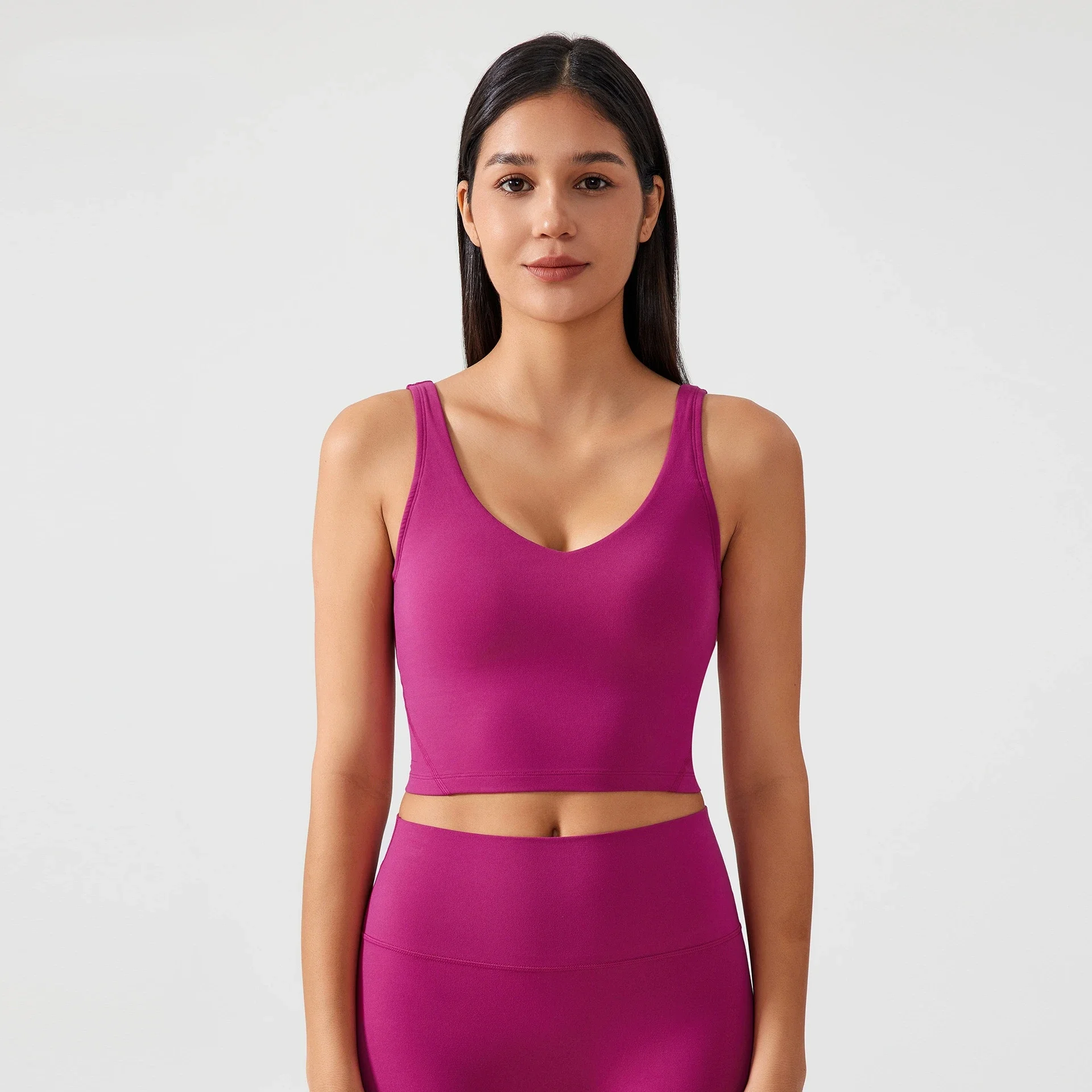 Sports Bra for Women Yoga Top Fixed Chest Pad Gym Vest Shock-proof Workout Tops Yoga Clothes U-shaped Back Fitness Crop Top