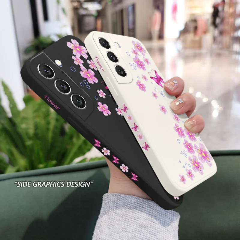 Butterfly In Bloom Phone Case For Samsung Galaxy A37 A57 Liquid Silicone Cover