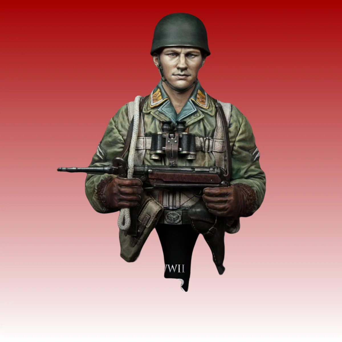 

Набор неокрашенных моделей из смолы 1/10, портрет немецкого десантника времен Второй мировой войны в разобранном и неокрашенном виде GK