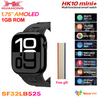 AMOLED HK10 Mini+ Smart Watch Series 10 1GB ROM ChatGPT 1.75'' AI Watch Face Bluetooth Call Compass Smartwatch Men Women