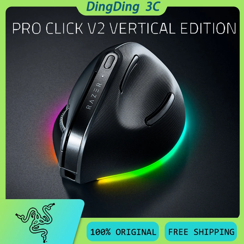 

Razer Pro Click V2 - Vertical Edition Wireless Mouse 3mode Ergonomics Long Battery Life Low Latency Custom Office Gaming Mouse