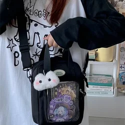 Donne Mini Tote trasparente Itabag ragazze Y2K giapponese Harajuku piccole borse a tracolla borsa a tracolla scuola posteriore borse e borsette