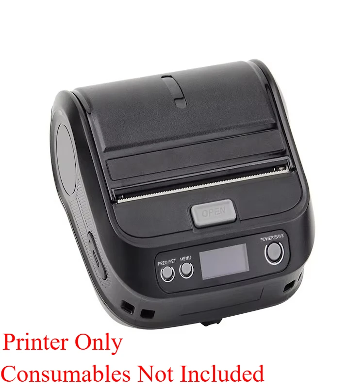 Portable Bluetooth Thermal Receipt Label Printer 80mm 203DPI 2600mAh Battery USB