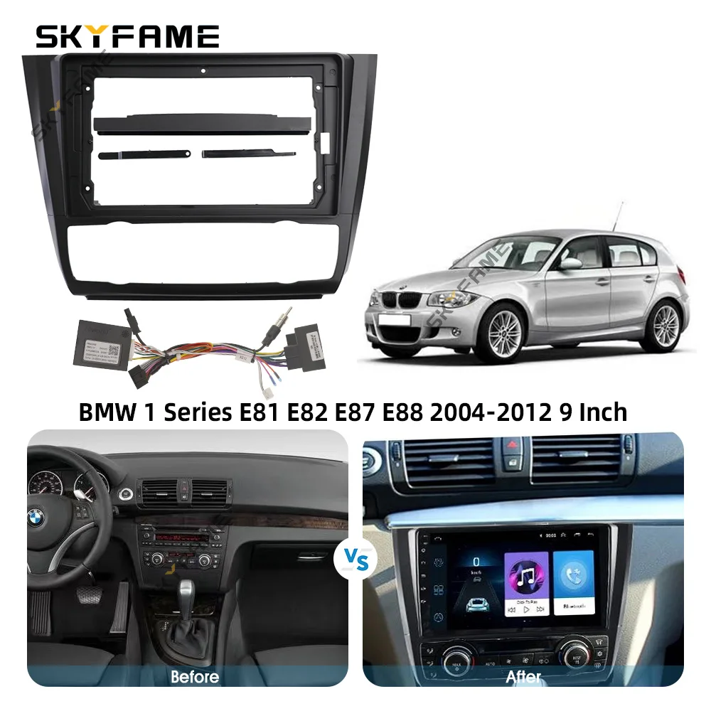 SKYFAME سيارة فآسيا الإطار محول Canbus صندوق فك أندرويد راديو داش لوحة طقم إطارات لسيارات BMW 1 سلسلة E81 E82 E87 E88
