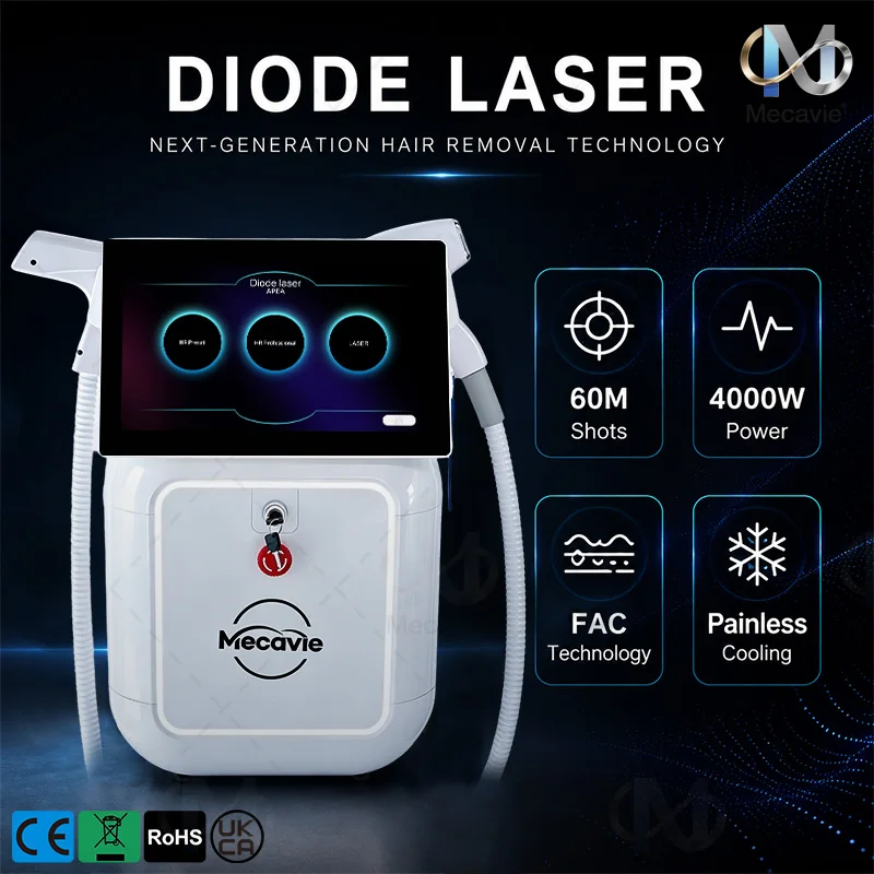 High Power 2 In 1 Beauty Equipment Ice Cooling Hair Reduction Device Professional Touch Screen Salon Machine