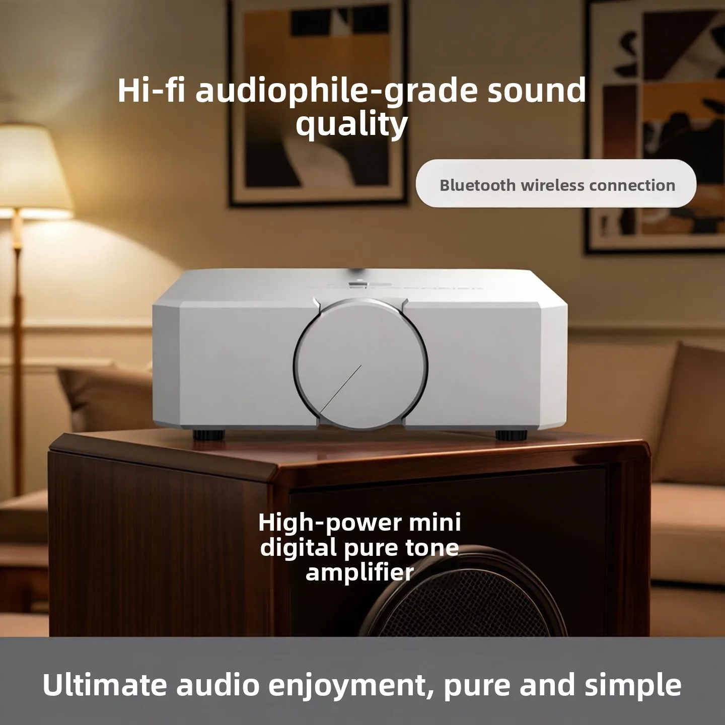 CHN 2027 JIUYI-AMP25 Compact Digital Audio Amplifier, Bluetooth Enabled, High Output Desktop Sound Unit