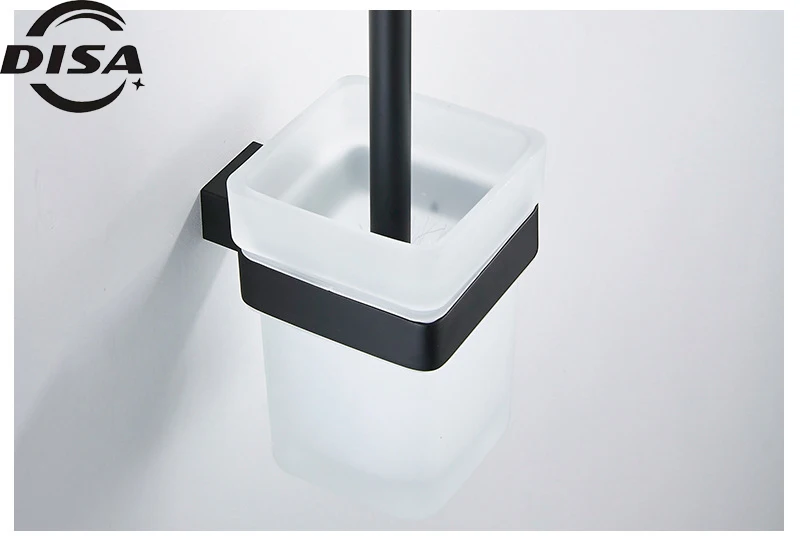 

Matte Black Bathroom Accessories Set Stainless Steel Paper Holder Toilet Brush Holder