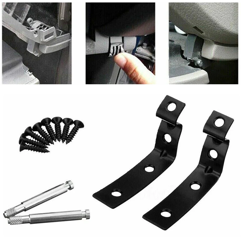 2Pcs Glove Box Lid Hinge Snapped Repair Fix Kit Brackets Steel Black For Audi A4 S4 RS4 B6 B7 8E For Seat Exeo/ST 3R5