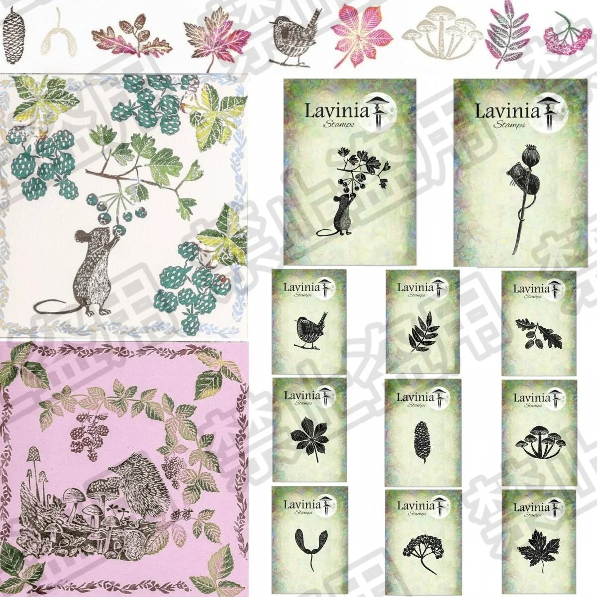 2025 New Bird Mouse Cone Mushrooms Leaf Clear Stamps For DIY Decorating Scrapbook Paper Card Album Embossing Craft Template