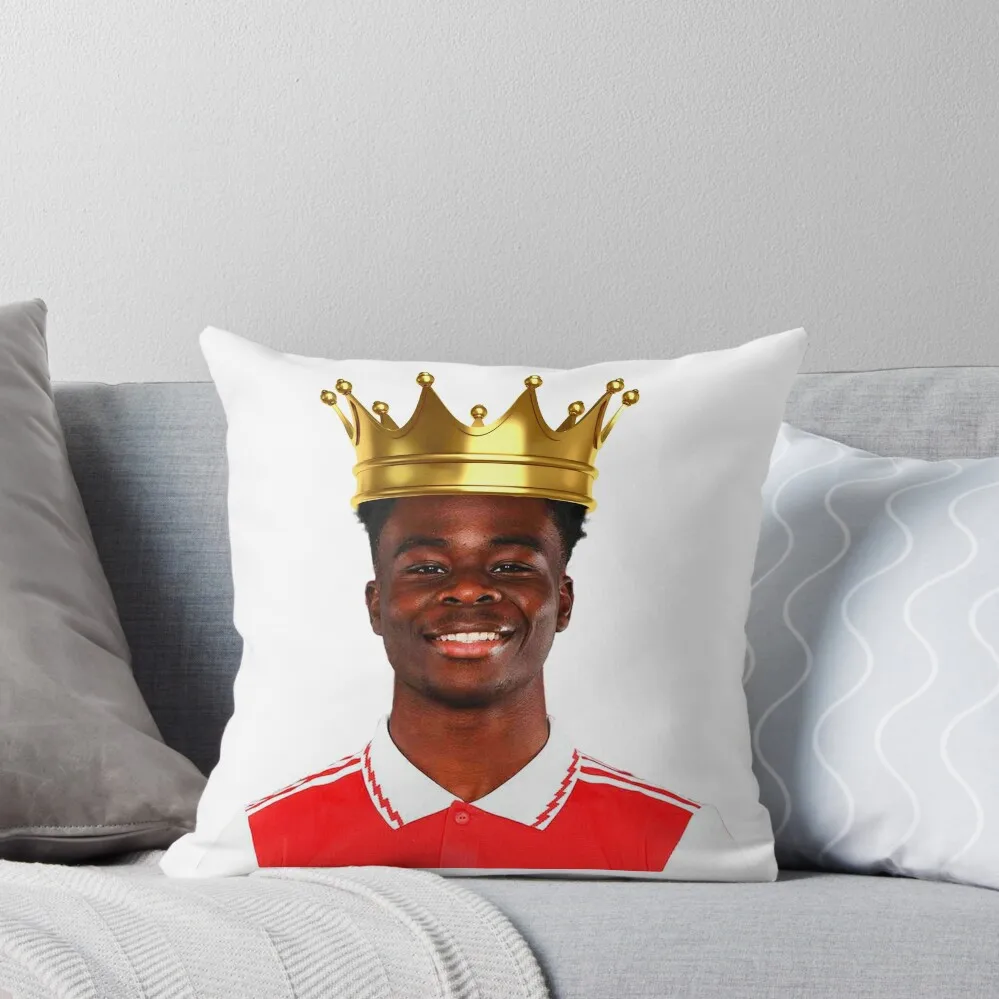 King Bukayo Saka Throw Pillow luxury sofa pillows Christmas Covers pillow