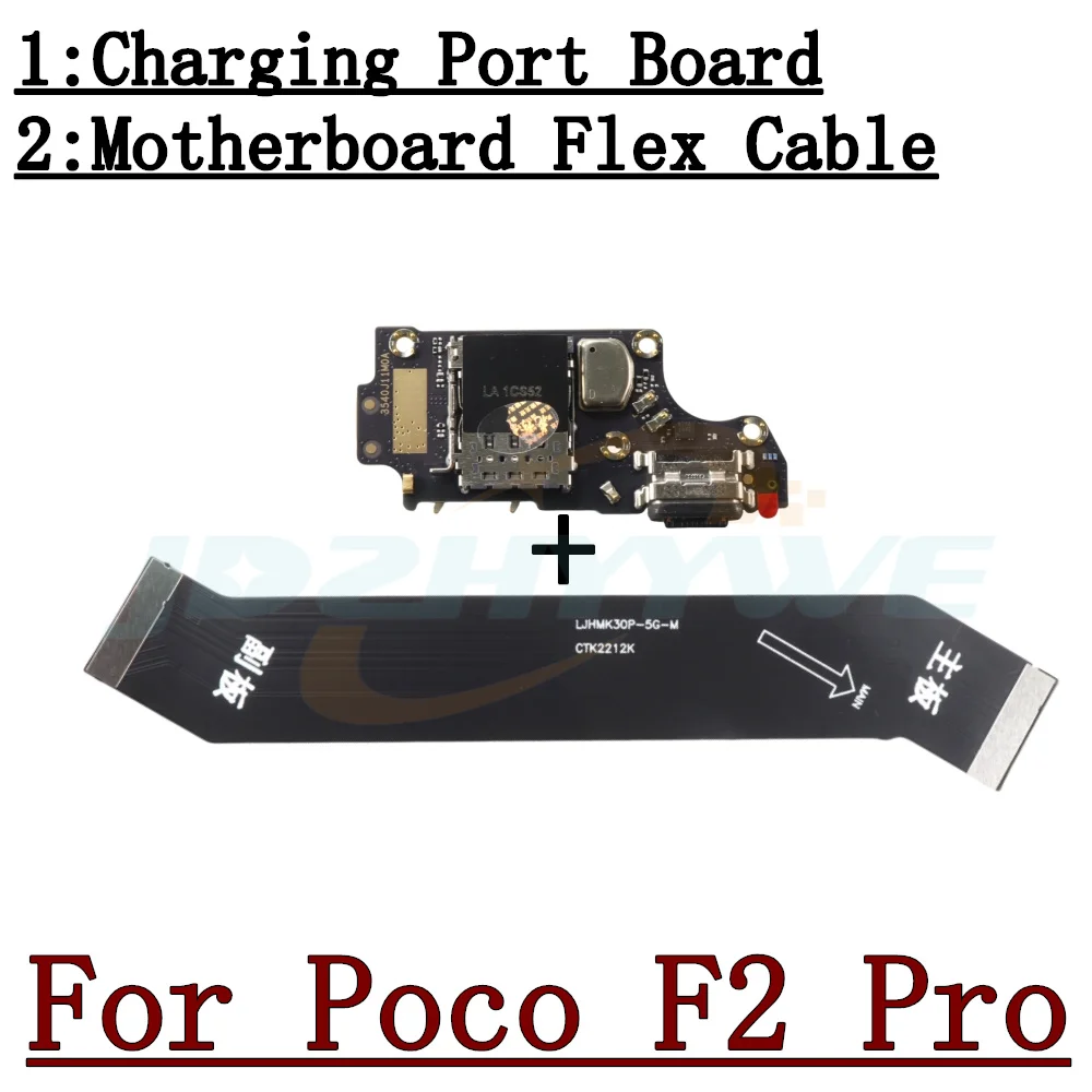 SIM Card Reader Board USB Charging Port Board For Xiaomi Poco F5 Pro F6 Pro F4 GT F3 GT F2 Pro F1 Motherboard Flex Cable Parts