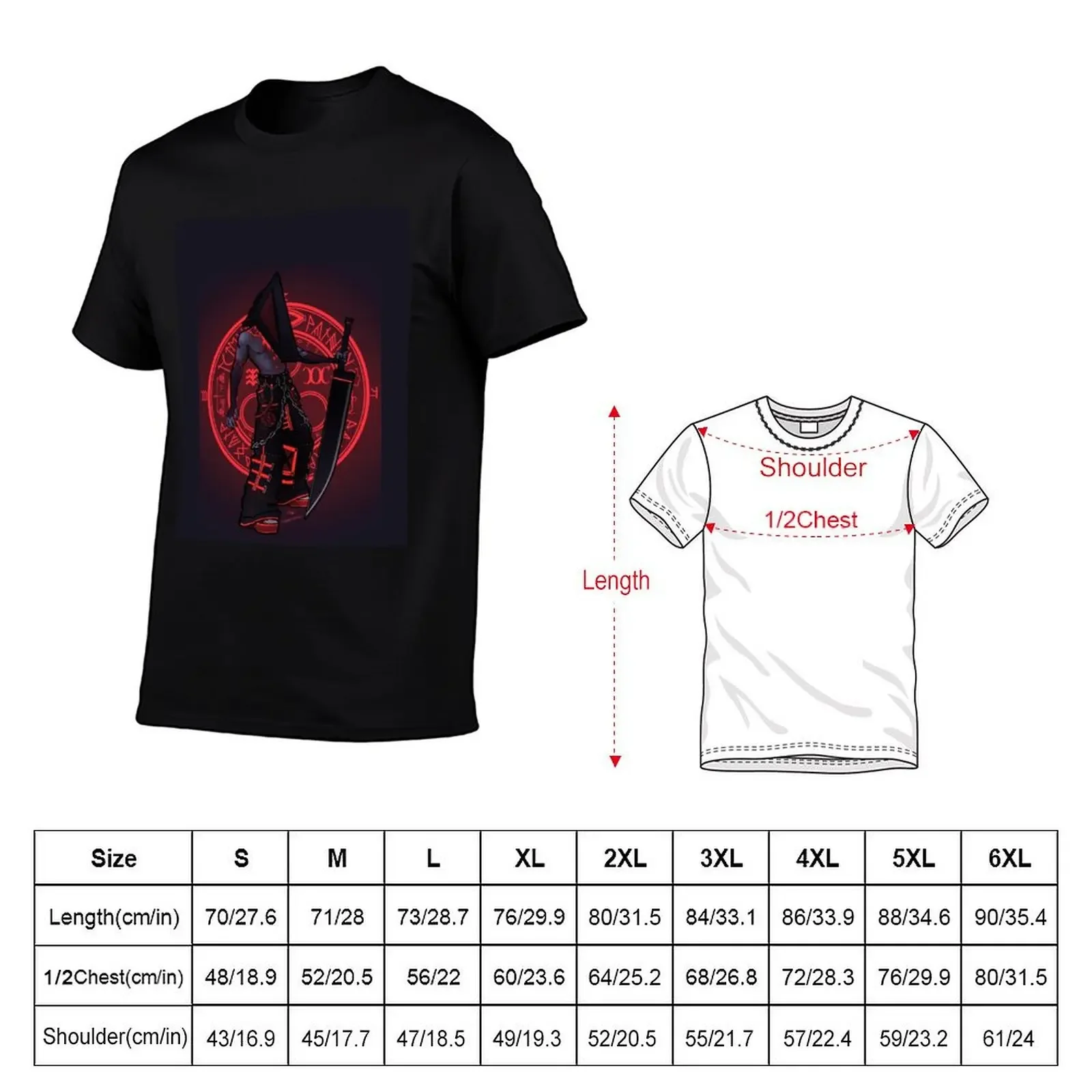 cybergoth pyramid head T-Shirt oversized summer top oversized t shirt compression shirt men