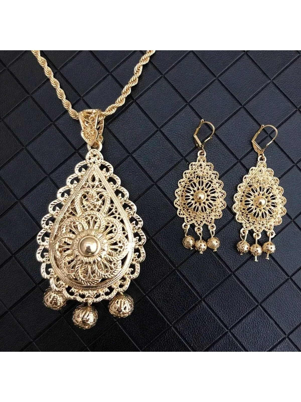 

Moroccan Caftan Wedding Golden Color Earring Fashion Jewelry Zinc Alloy High Quality Earring