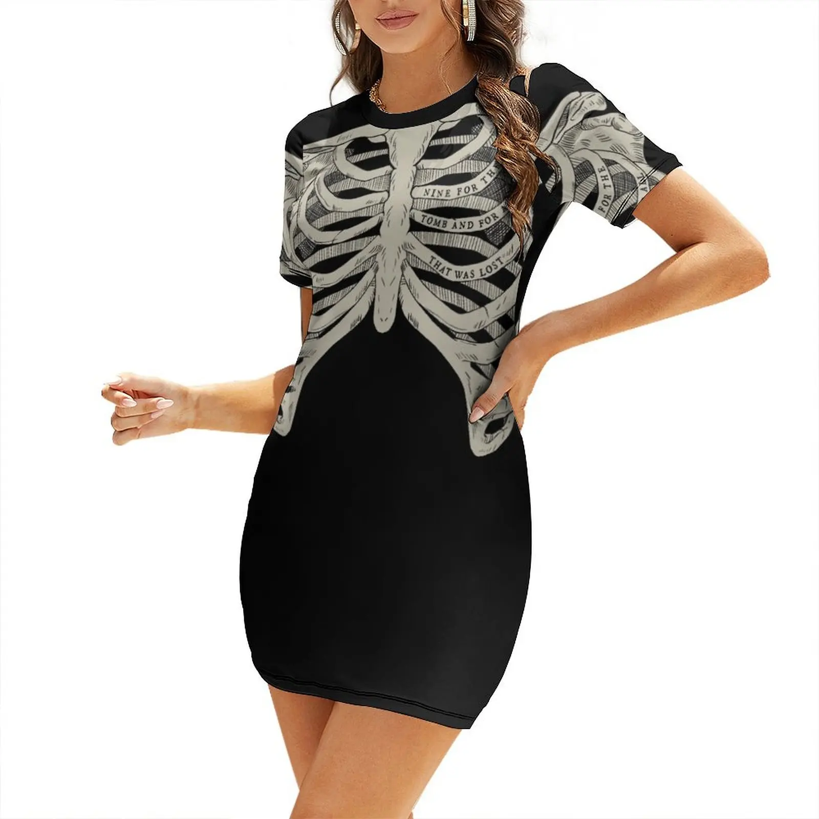 

The Locked Tomb - Ribcage Short-Sleeved Dress prom dresses 2025 women's clothing korea stylish long dress women summer Dress