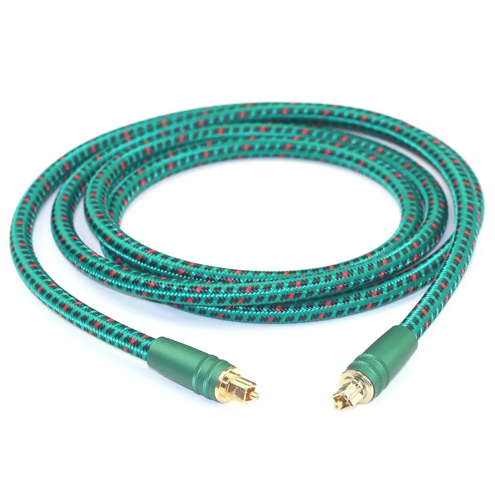Cable de audio de fibra óptica digital Meeaocc spdif de alta gama con puerto cuadrado óptico de 5,1 canales y cable de señal de audio de puerto cuadrado