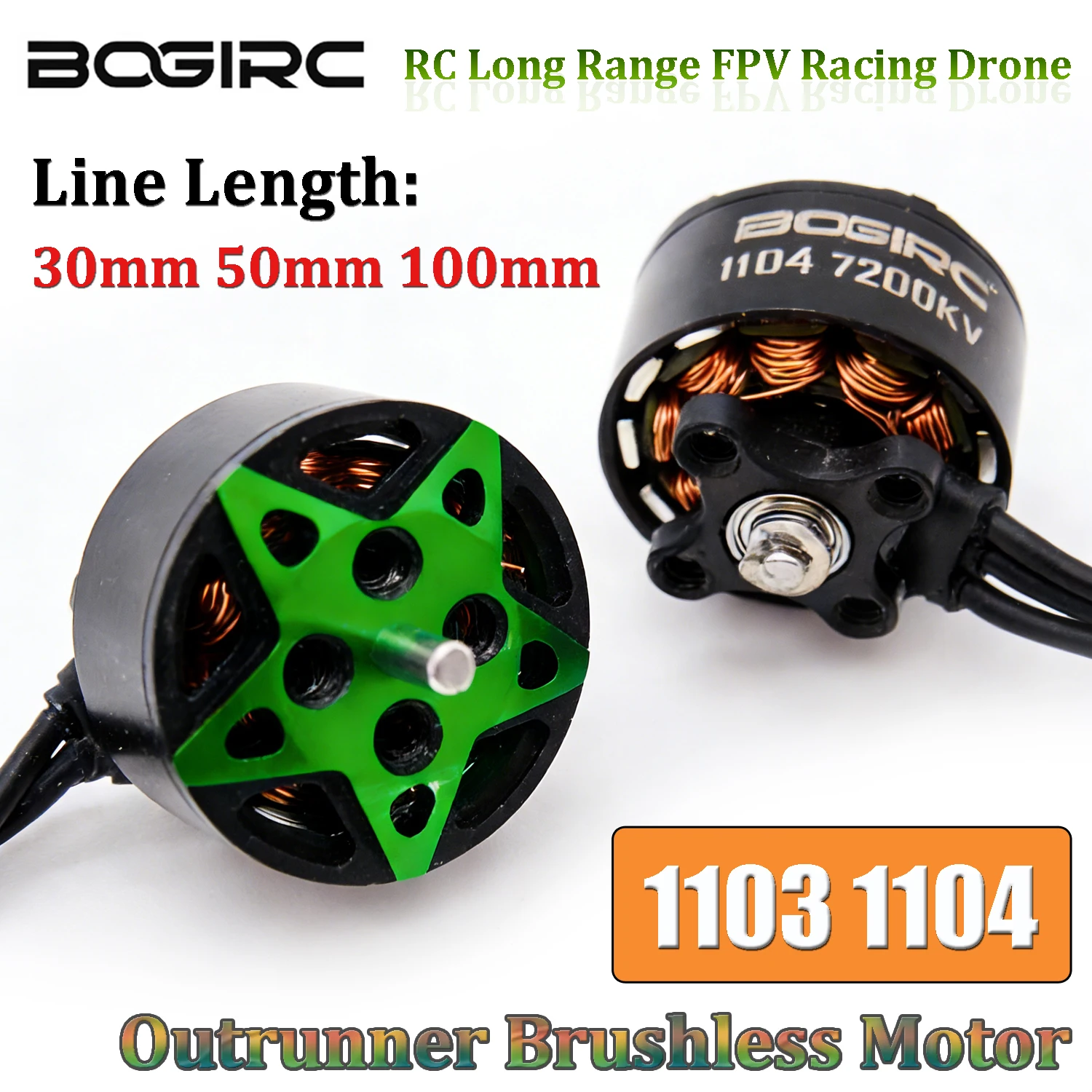 

Бесколлекторный двигатель BOGIRC Outrunner 1103 1104 1-4S Lipo, запасные части для радиоуправляемых FPV-дронов дальнего действия, гоночных квадрокоптеров и мультироторных моделей